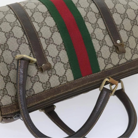 #7 Gucci GG Canvas Boston Bag Preloved Used - LIVE SHOW! - Picture 9 of 16